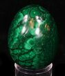 Gorgeous Polished Malachite Egg - Congo #33494-3
